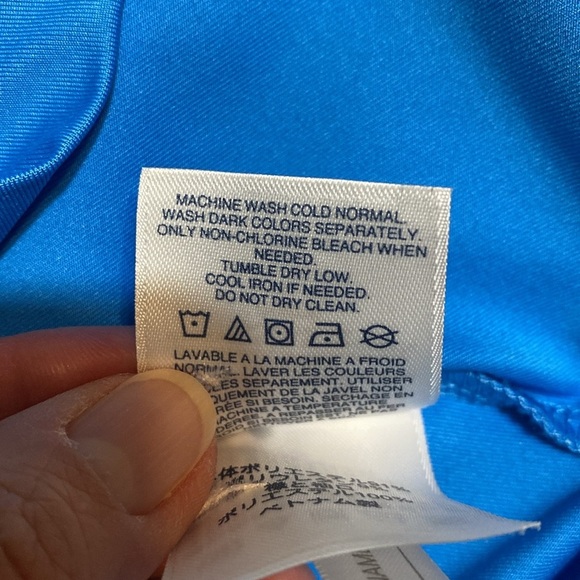 Lands’ End Turquoise Blue Men’s Small Quick Dry Men’s School Uniform Polo Shirt. - Picture 7 of 13